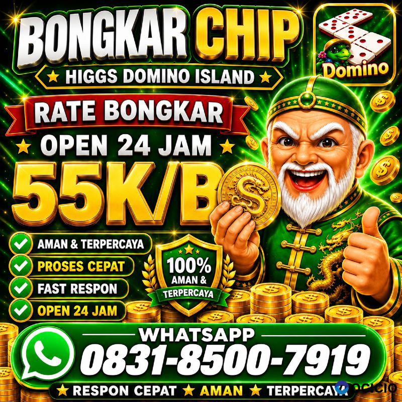 TERIMA BONGKAR CHIP HDI HIGGS DOMINO ISLAND JUAL BELI CHIP HDI WA 083185007919