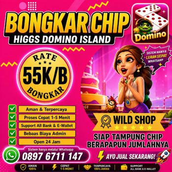 Khusus terima bongkaran chip higgs domino island amanah dan tepercaya
