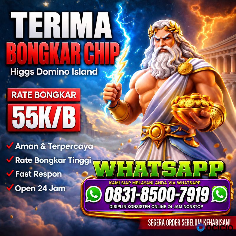 KHUSUS TERIMA BONGKAR CHIP DOMINO ISLAND HIGGS 🔥 BUKA 24JAM WA:0831-8500-7919