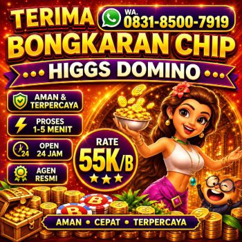 TERIMA BONGKAR CHIP HDI HIGGS DOMINO ISLAND DAN ROYAL DREAM WA 0831-8500-7919