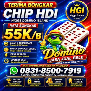 TERIMA BONGKAR CHIP HDI HIGGS DOMINO ISLAND JUAL BELI CHIP HDI WA 083185007919