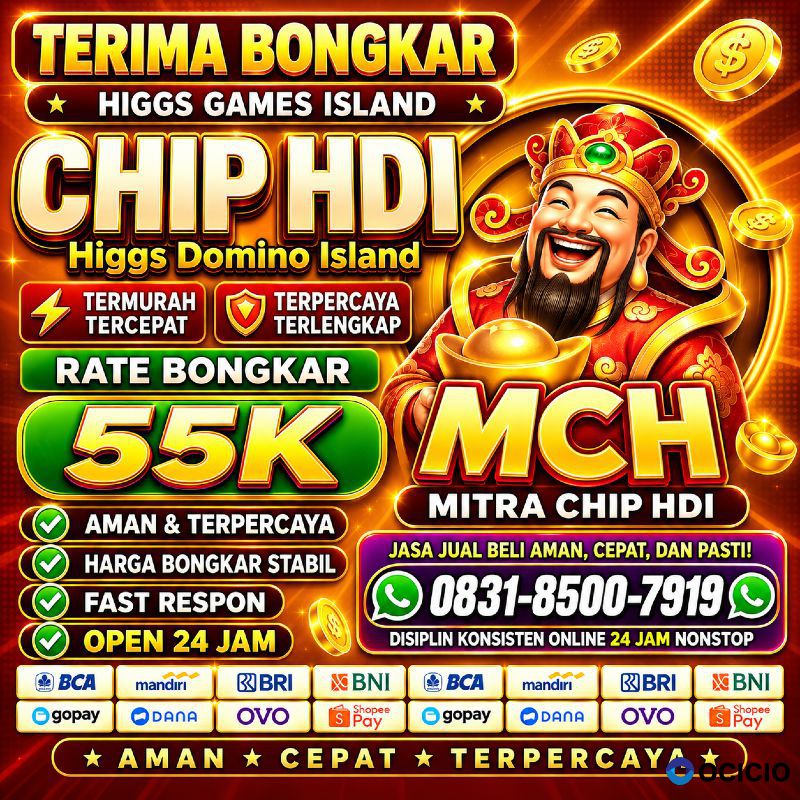 Terima Bongkaran Chip Higgs domino Island Amanah dan terpercaya Wa 083185007919