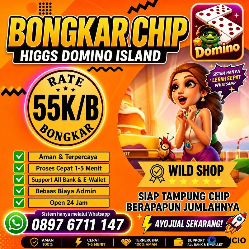 KHUSUS TERIMA BONGKAR CHIP KUNING AGEN BONGKAR CHIP HIGGS DOMINO ISLAND