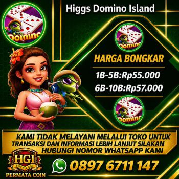 Agen terima bongkaran chip higgs domino island amanah dan tepercaya 💯💯