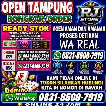 KHUSUS TERIMA BONGKAR CHIP DOMINO ISLAND HIGGS 🔥 BUKA 24JAM WA:0831-8500-7919