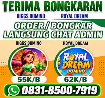 TERIMA BONGKAR CHIP HDI HIGGS DOMINO ISLAND DAN ROYAL DREAM WA 0831-8500-7919