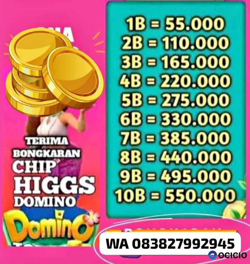 READY TERIMA BONGKAR CHIP DOMINO ISLAND HIGGS 🔥 BUKA 24JAM WA:083827992945