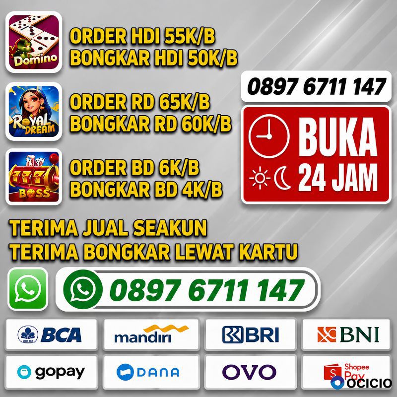 Agen terima bongkaran chip higgs domino island amanah dan tepercaya 💯💯 X53