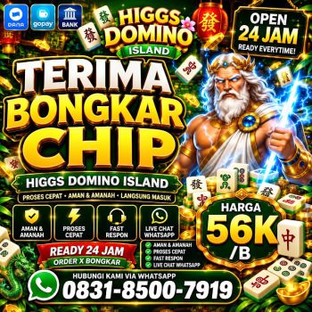Terima Bongkaran Chip Higgs domino Island Amanah dan terpercaya Wa 083185007919