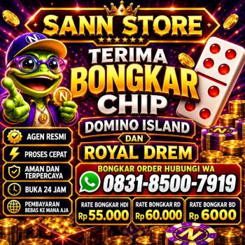 KHUSUS TERIMA BONGKAR CHIP DOMINO ISLAND HIGGS 🔥 BUKA 24JAM WA:0831-8500-7919