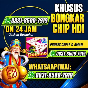 KHUSUS TERIMA BONGKAR CHIP DOMINO ISLAND HIGGS 🔥 BUKA 24JAM WA:0831-8500-7919