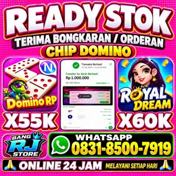 KHUSUS TERIMA BONGKAR CHIP DOMINO ISLAND HIGGS 🔥 BUKA 24JAM WA:0831-8500-7919
