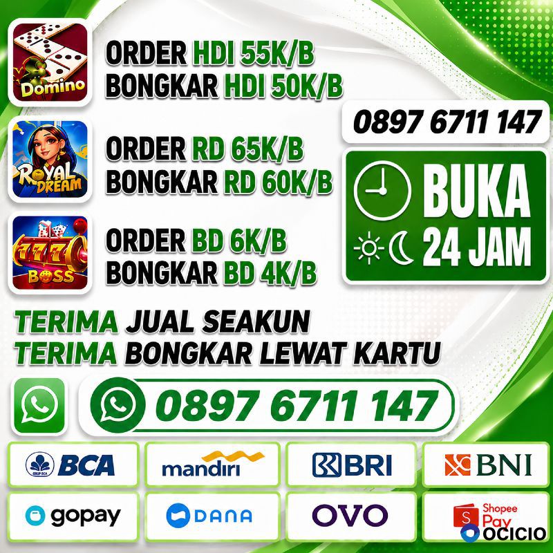 Ready bongkaran chip higgs domino island amanah dan tepercaya 💯💯 terpercaya