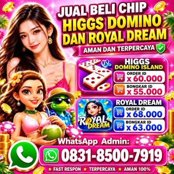 TERIMA BONGKAR CHIP HDI HIGGS DOMINO ISLAND DAN ROYAL DREAM WA 0831-8500-7919