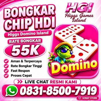 TERIMA BONGKAR CHIP HDI HIGGS DOMINO ISLAND JUAL BELI CHIP HDI WA 083185007919