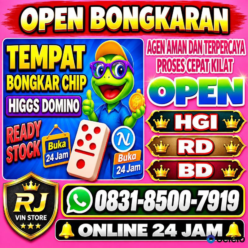 KHUSUS TERIMA BONGKAR CHIP DOMINO ISLAND HIGGS 🔥 BUKA 24JAM WA:0831-8500-7919