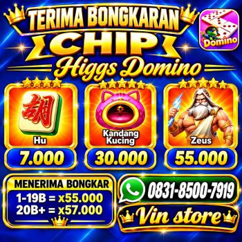 TERIMA BONGKAR CHIP HDI HIGGS DOMINO ISLAND JUAL BELI CHIP HDI WA 083185007919