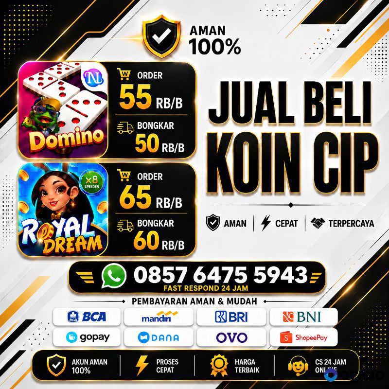 Terima bongkaran chip domino open tampung bongkar chip hdi
