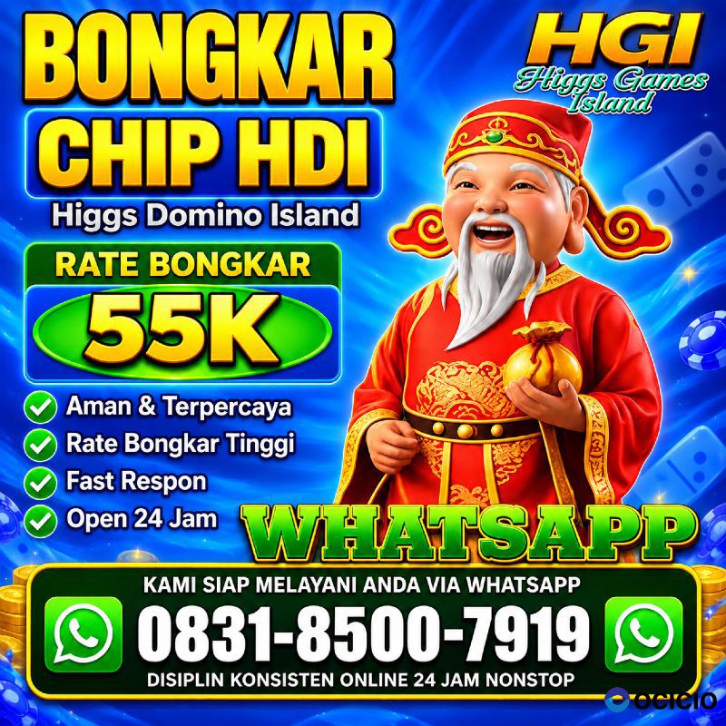 Terima Bongkaran Chip Higgs domino Island Amanah dan terpercaya Wa 083185007919