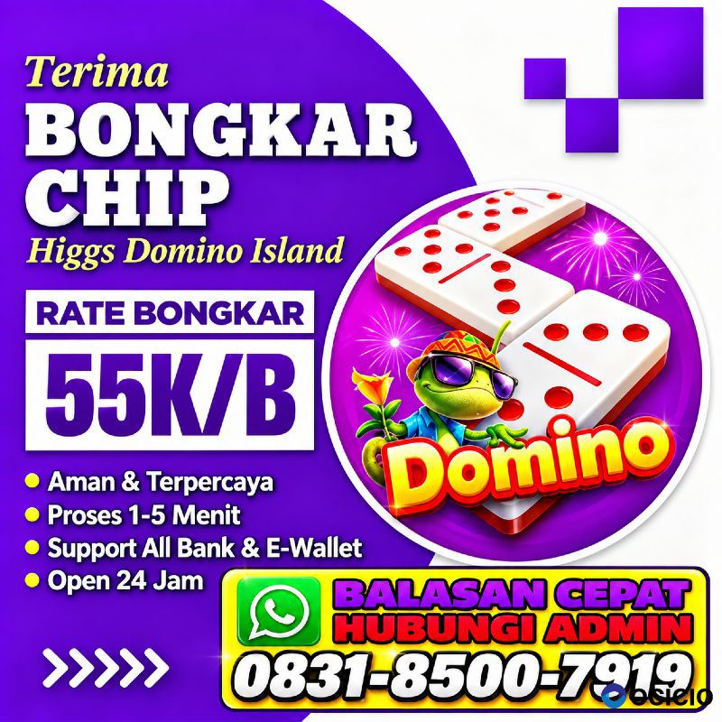 Terima Bongkaran Chip Higgs domino Island Amanah dan terpercaya Wa 083185007919